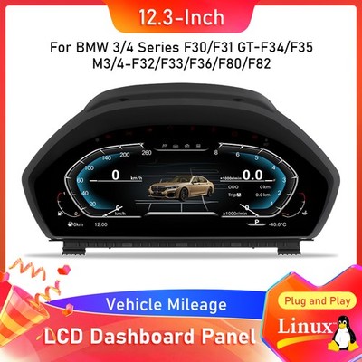 12,3'' LCD Digitales Tacho Kombiinstrument HD für BMW 3er F30 F31 4er F32 F34 F33