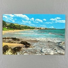 Postcard Vintage Kamaole No 1 Beach Kihei Maui Hawaii Shore Royal Mauian