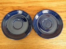 HLC Fiesta Cobalt Blue Saucers 6” Plate Set of 2 - 2005 & 2006