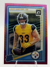 2025 Panini Donruss Optic - Rated Rookie Jack Sawyer #220 Pink Prizm (RC)