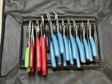 Snap On Mixed Plier Set 11 Pc Snap Ring Pliers And Others Combat Green Organizer