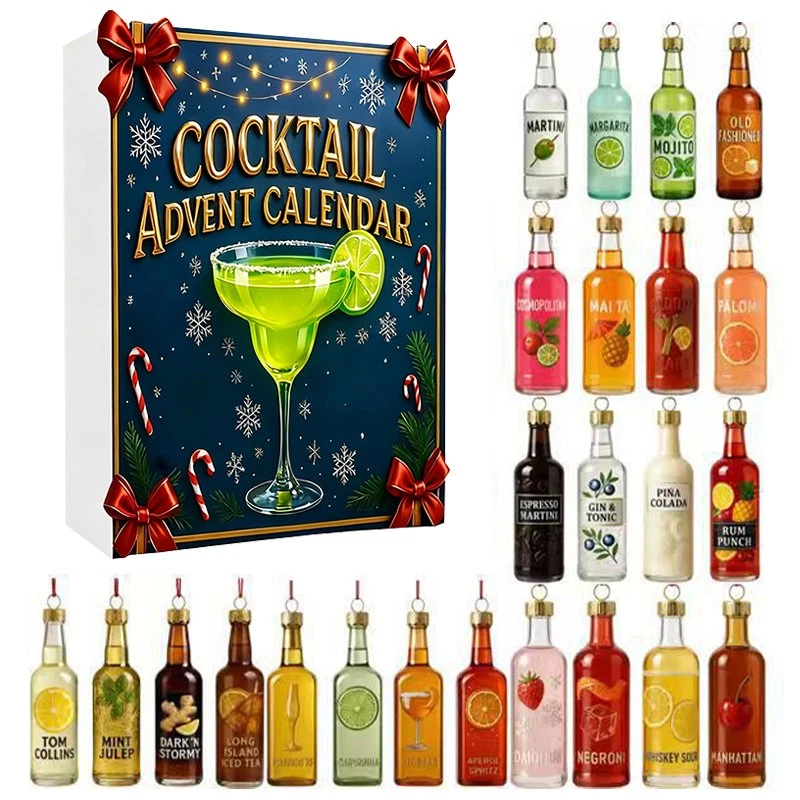 2025 Cocktail Christmas Advent Calendar 24 Days Festive Countdown Blind Box