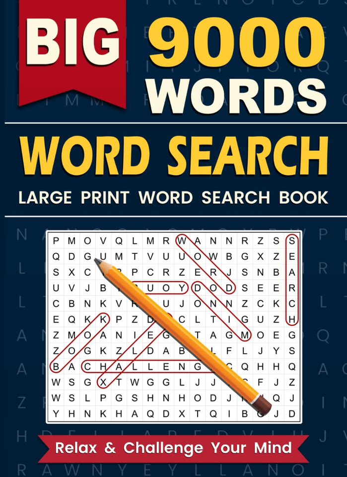 Big Book of Large Print Word Search Puzzles: 9000 Words - 224 Themed ...