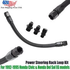 Power Steering Rack Loop Kit For 1996-2000 Honda Civic EK B16 B18 D16 Del Sol EG