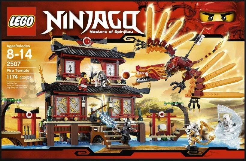 Lego 2507 Ninjago Masters of Spinjitzu Fire Temple Rare