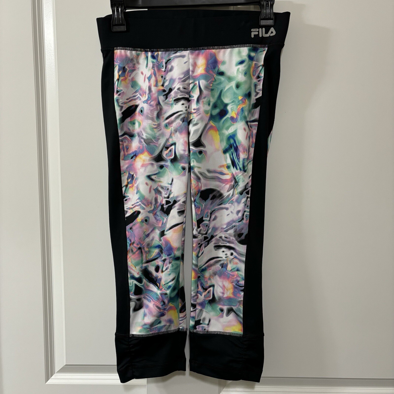 Pantaloni Fila Sport Corsa Yoga Allenamento Atletico Elasticizzati Cropped Leggings Capri S