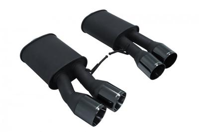 MEGAN SUPREMO AXLE BACK EXHAUST BLACK CHROME TIPS FOR 14+ BMW M6 GRAN COUPE F06