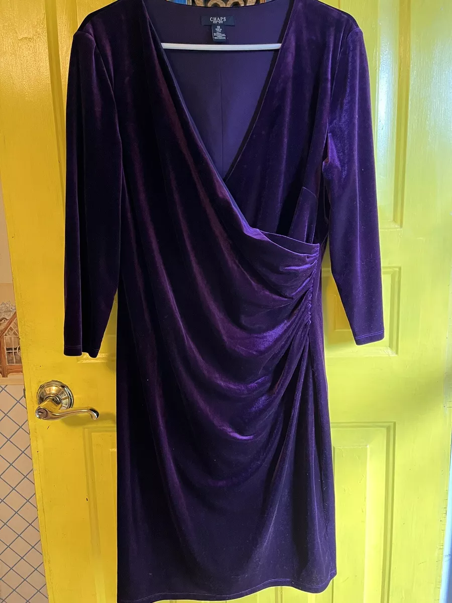 Chaps purple cheap dress