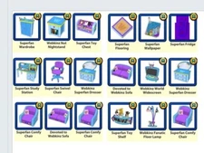 Webkinz Virtual .Superfan items HTF please leave note reply to seller