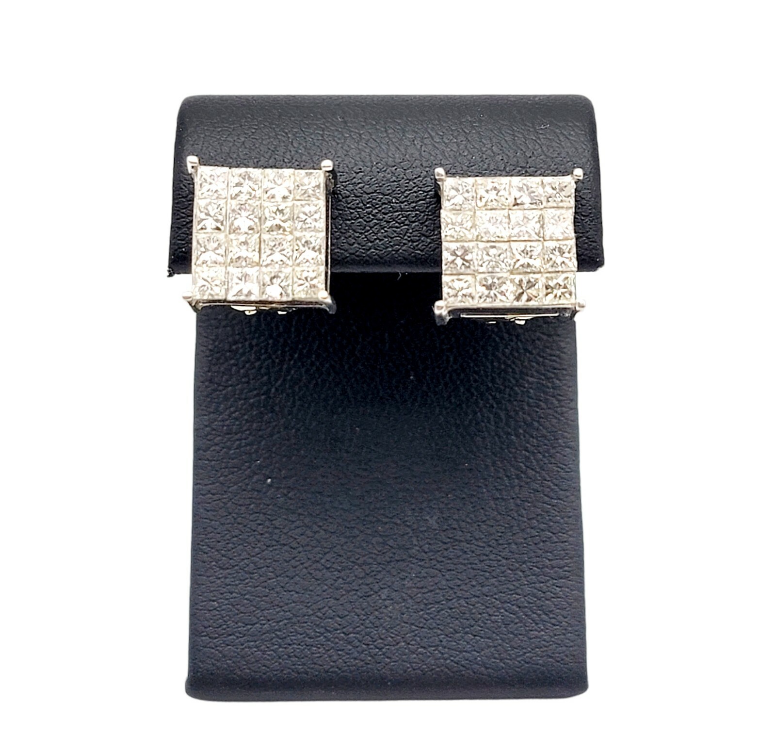 Earrings Diamond Quad Square Modified Brilliant 2… - image 8