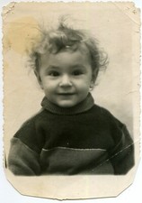 1950 Vintage Photo, Collectible Photo Card - Portrait of a 2 Year Old Child USSR