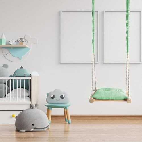 Holz Babyschaukel Indoor 3in1 – Kinderschaukel mit Kissen und Sicherheitsgurt - Bild 2 von 57