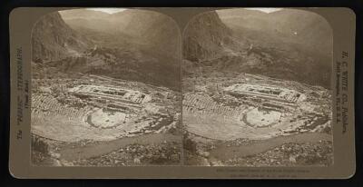Theatre and Temple of Apollo at Delphi, Greece  Old Photo