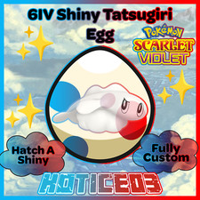 Tatsugiri Droopy ✨ SHINY 6IV EGG ✨ Pokemon Scarlet & Violet ✨ TEAL MASK DLC ✨