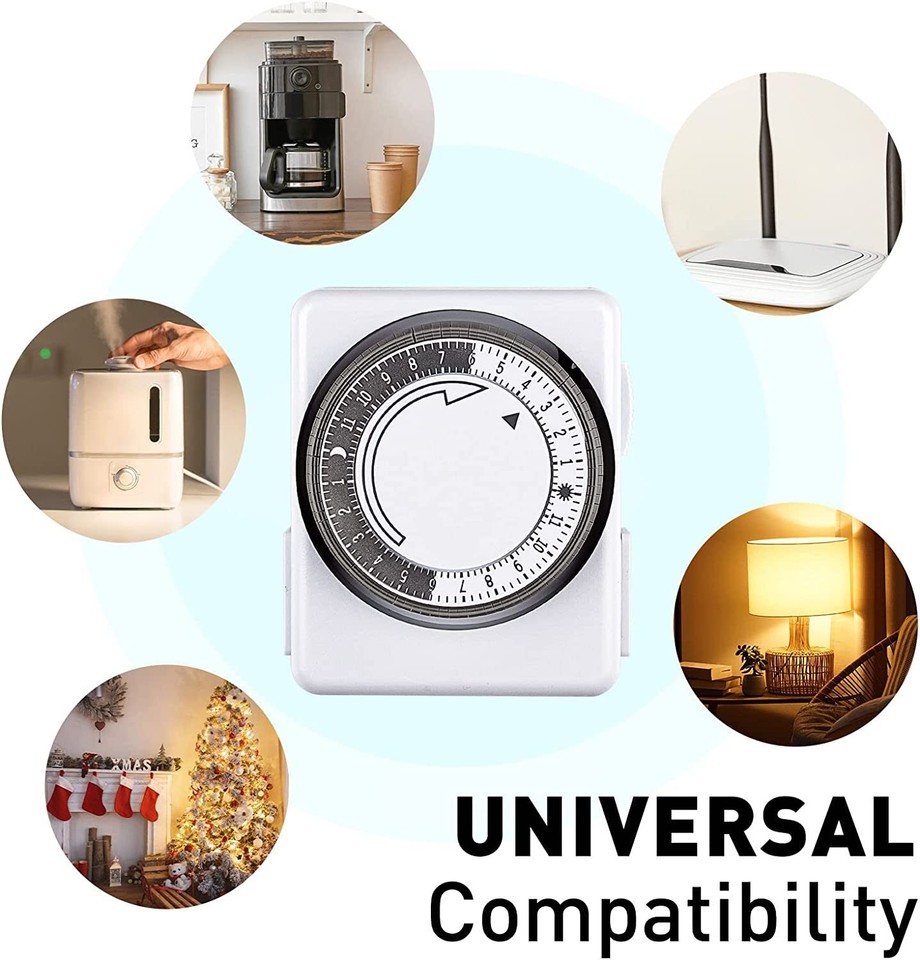 Timer Per Spegnimento Esterno 2 Timer Meccanici Esterni IP44 | Impermeabili Per Luci E Pompe Piscina Presa Temporizzata - Foto 9