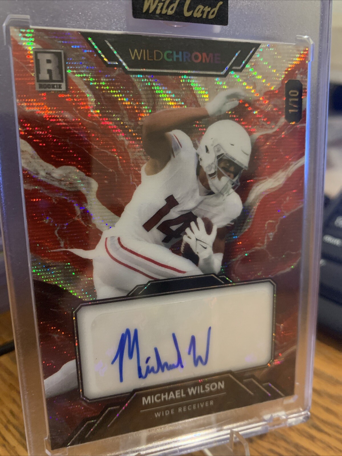 Michael Wilson Wild Card Wildchrome Pro-Look Hobby Wildmarble Autographs #WCMA Wave Holo-Red