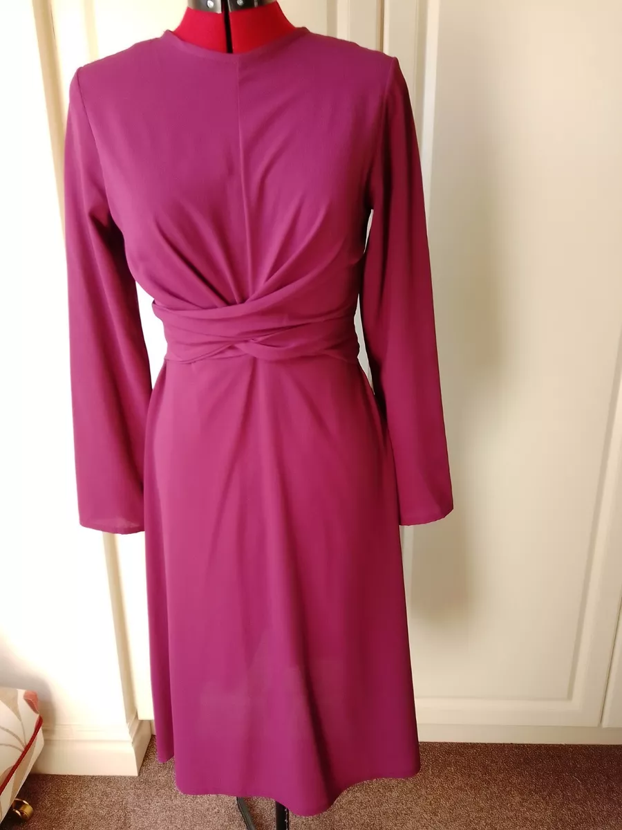 Boohoo wine cheap dress