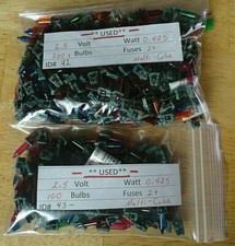 100 OR 200 MULTI-COLOR Replacement Mini Bulb Incandescent 2.5 Volt 0.425 Watt