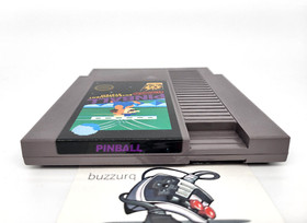 Pinball Nintendo NES Black Box 5 screw Hangtab Early Print - Near Mint - USA