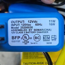 BATTERY CHARGER John Deere Ground Force Toy Tractor | Peg Perego | Genuine Parts