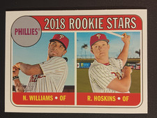 2018 Topps Heritage Nick Williams Rhys Hoskins RC #206