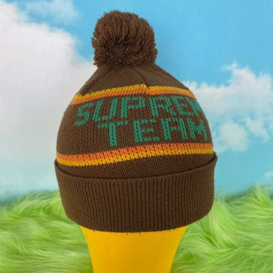Rare HTF Supreme Team Pom Vintage Beanie Fw 2011