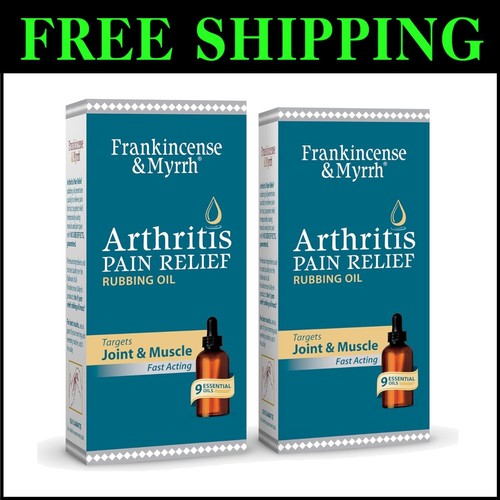 Fast-Acting Rubbing Oil for Joint Pain - Frankincense & Myrrh, 2 Pack Formula