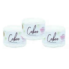 (3 Pack) Lion Brand Yarn 835-100 Coboo Yarn, White