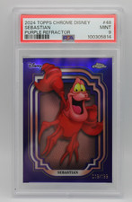 PSA GRADED - 2024 Topps Disney Chrome Purple Sebastian /199 The Little Mermaid