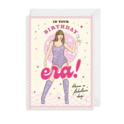 THE ART FILE Taylor Swift Birthday Card Swiftie Howdy Era - Stylish Icon Design Greeting Card
