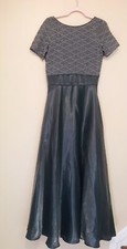 JS Collections Grey Silver Maxi Gown Dress Size 10 New With Tags Fully Lined