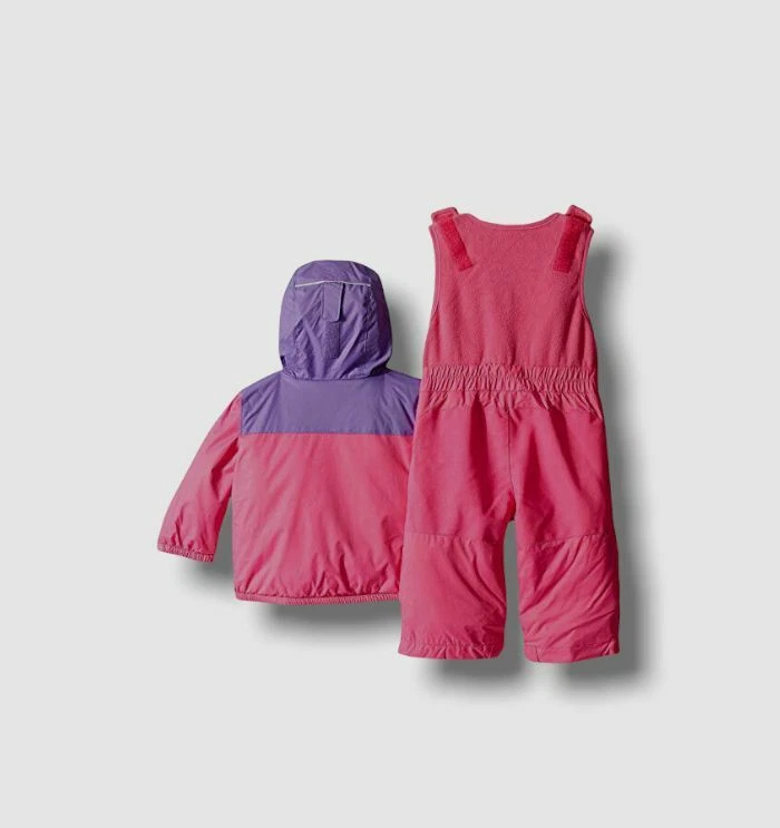 $395 Columbia Baby Boys Pink Hooded Waterproof Reversible Jacket Pants Set 6-12M - Image 3 of 3