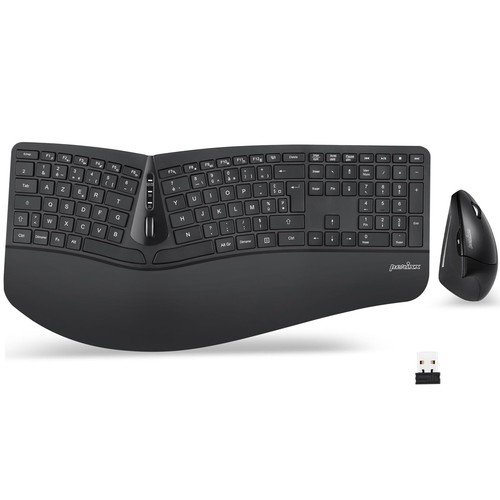 Perixx Periduo-605 Combo Ergonomische Tastatur und Maus, kabellos, USB - Zdjęcie 2 z 6