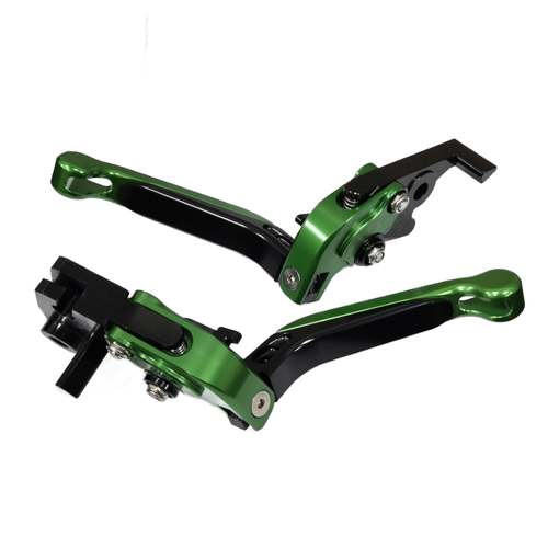 Green Adjustable Clutch Brake Lever Set For Kawasaki Ninja 125 / Z125 2019-2023 - Picture 5 of 7
