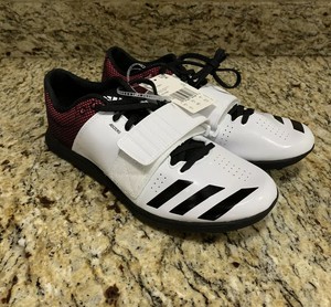 New Mens Adidas Adizero TJ PV Track Shoes Spikes White Black Red Sz 10 B37496 | eBay