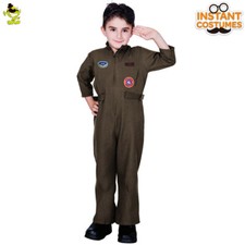 Niños Hermosos Disfraces de Piloto Vestir Fiesta Niños Traje de Vuelo Juegos con disfraces Mono