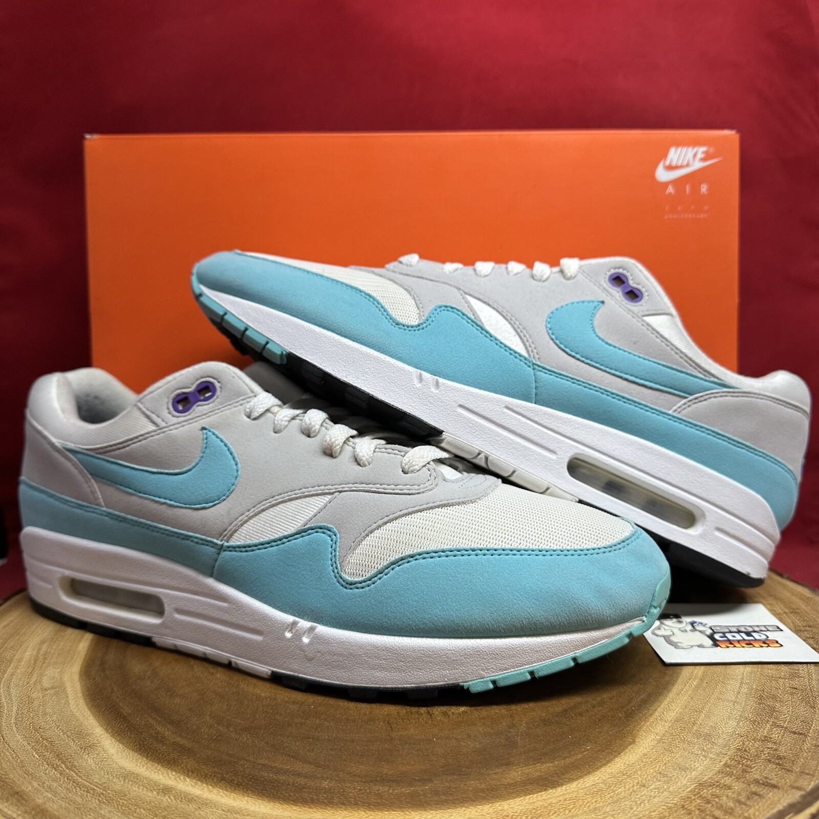 Nike Air Max OG Anniversary Size 12 908375-105 White Aqua Blue