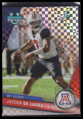Jayden De laura 2023 Bowman University Chrome x-factor Arizona Wildcats