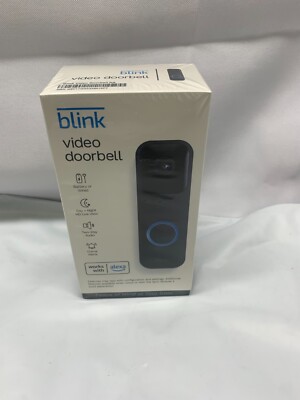Blink Video Doorbell- Battery or Wired, HD Live View-Two-way Audio (Black)