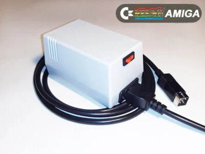 Alimentatore Amiga. Alimentatore per Commodore Amiga A500, A600, A1200. GRIGIO (spina UE)