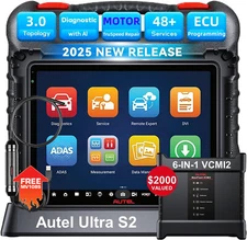 Autel MaxiSys Ultra S2 AI  Intelligent Scanner VCMI2, Multi-Point DVI, Topology 