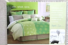 Sigrid Olsen Tropical LIMELIFE  Euro Pillow Sham Lime Green Floral Linen Cotton