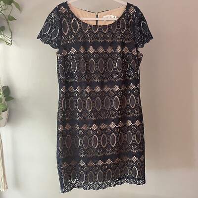 Eliza J Navy Blue Lace Sheath Dress Womens Size 16 | eBay Eliza J Navy Blue Lace Sheath Dress Womens Size 16 | eBay