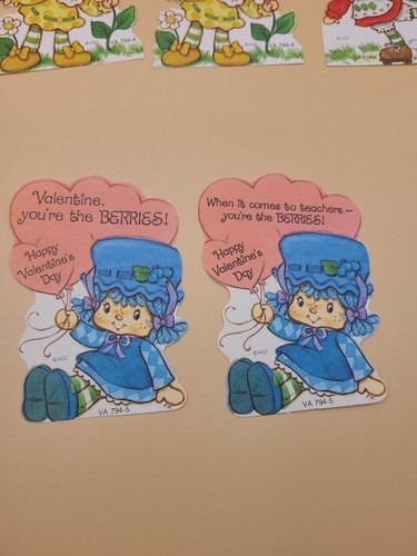 Vintage 80's Strawberry Shortcake Valentine's Cards, (12) W Envelopes,... - Picture 2 of 13