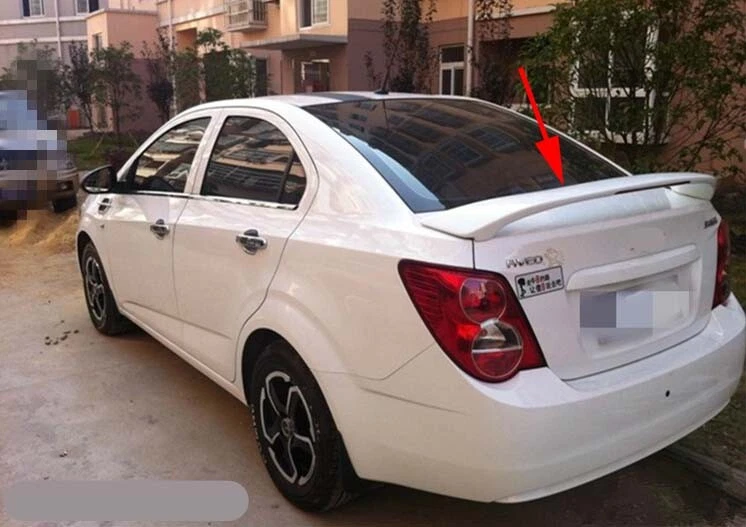 For Chevrolet  Aveo Light Chevrolet ABS Factory Style Wing Spoiler 2011-2015 - Image 3 of 4