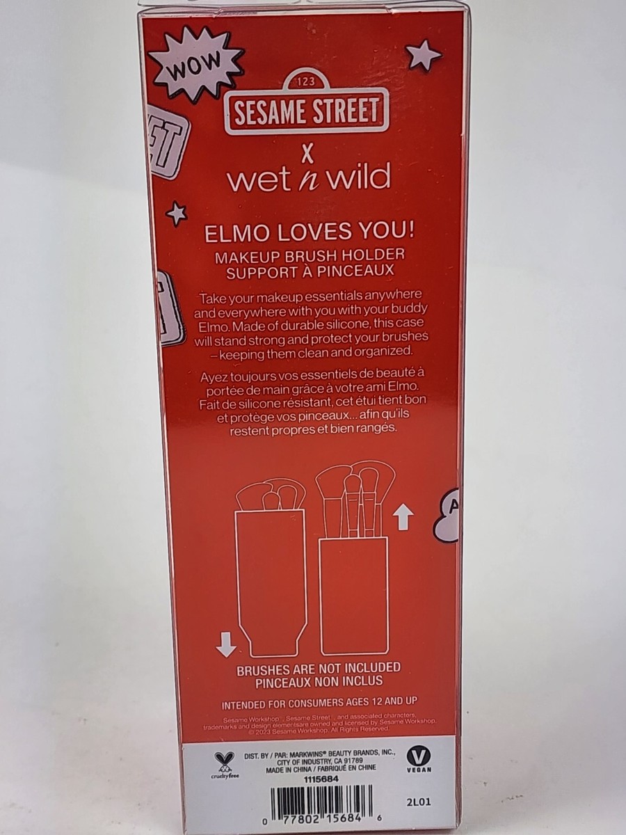 Sesame Street makeup Limited Edition Elmo Makeup Brush Holder Wet