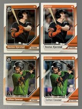 4- 2024 Donruss Orioles Heston Kjerstad Optic/Base, Colton Cowser Optic/Base RC