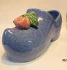 VTG McCoy Art Pottery BLUE SHOE WALLPOCKET Planter 7.5"