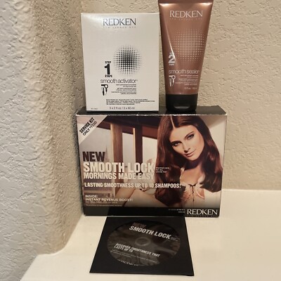 Redken Smooth LOCK STEP 1 ACTIVATOR AND STEP 2 SEALER KIT W/ INSTRUCTION CD