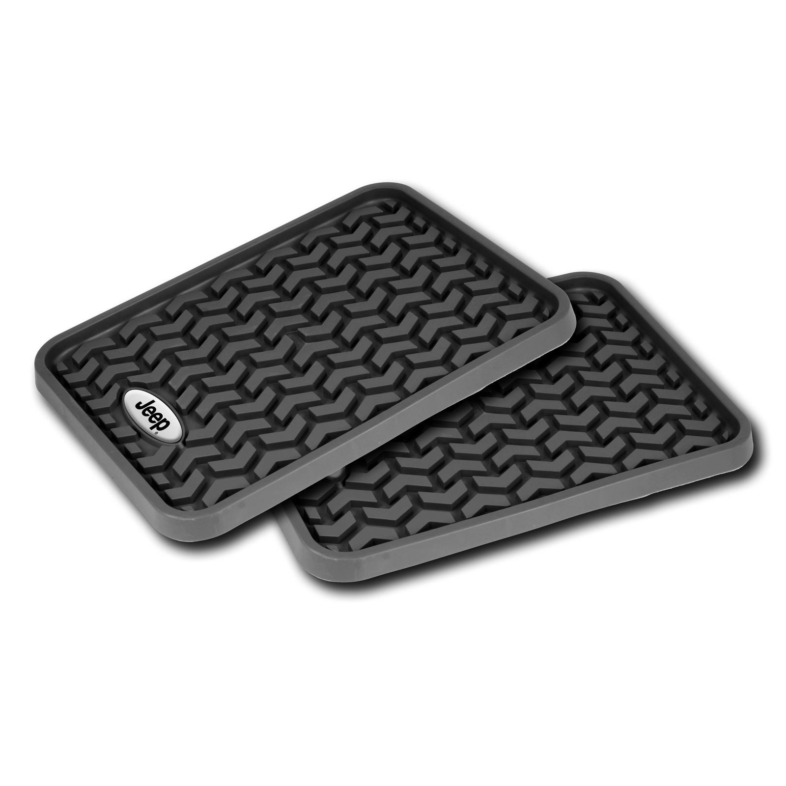 Tapis de sol universel noir avec logo Jeep pour arrière de voiture